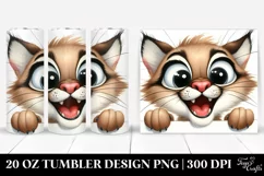 Crazy Funny Cougar Peeking | 20 oz Tumbler Product Image 1