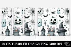 Watercolor Halloween Funny Clipart with Cobweb, 20 Oz Product Image 1