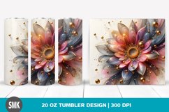 Abstract Shiny Gerbera with Golden Insertions | 20 oz Product Image 1