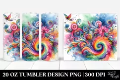 Colorful Watercolor Rainbow Tumbler Product Image 1
