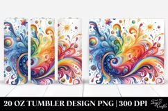 Colorful Watercolor Whimsical Tumbler Product Image 1