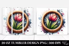 Detailed Small Stained Tulip Tumbler Product Image 1