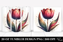 Detailed Wooden Tulip Tumbler | 20 Oz Product Image 1