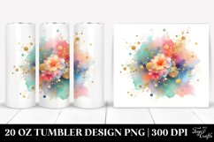 Colorful Splash Golden Foil | 20 Oz Tumbler Product Image 1