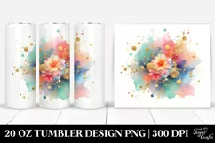Colorful Splash Golden Foil | 20 Oz Tumbler Product Image 1