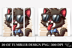 Dramatic Kitten with Sunglasses 20 Oz Tumbler Product Image 1