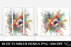 Colorful Splash Golden Foil | 20 Oz Tumbler Product Image 1