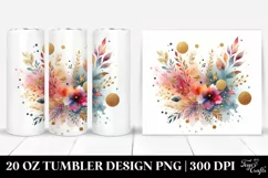 Colorful Splash Golden Foil | 20 Oz Tumbler Product Image 1