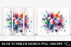 Colorful Watercolor Particles | 20 Oz Tumbler Product Image 1
