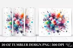 Colorful Watercolor Particles | 20 Oz Tumbler Product Image 1