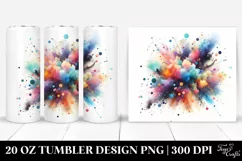 Colorful Watercolor Particles | 20 Oz Tumbler Product Image 1