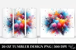 Colorful Watercolor Particles | 20 Oz Tumbler Product Image 1