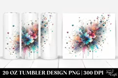 Colorful Splash Metallic Drips | 20 Oz Tumbler Product Image 1