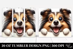 Cute Funny Shetland Sheepdog Tumbler | 20 Oz Product Image 1
