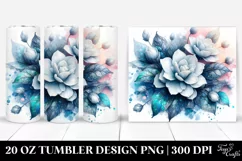 Detailed Jasmine Watercolor Tumbler Product Image 1