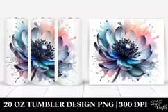 20 Oz Tumbler Sublimation | Glossy Anemone | Watercolor Product Image 1
