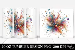 Colorful Splash Metallic Drips | 20 Oz Tumbler Product Image 1