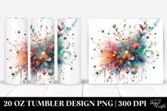 Colorful Splash Metallic Drips | 20 Oz Tumbler Product Image 1