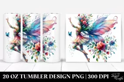 Jumping Fairy Floral | 20 oz Tumbler Product Image 1