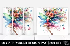 Jumping Fairy Floral | 20 oz Tumbler Product Image 1