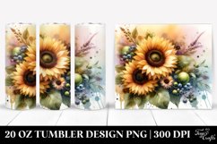 Washed Sunflowers Tumbler Design | 20 oz Tumbler Product Image 1