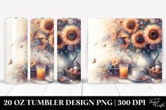 Washed Sunflowers Tumbler Design | 20 oz Tumbler Product Image 1