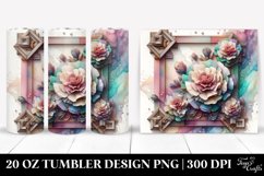 Wooden Carnation Clipart, Transparent 20 Oz Tumbler Product Image 1