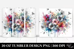 Colorful Splash Silver Foil | 20 Oz Tumbler Product Image 1