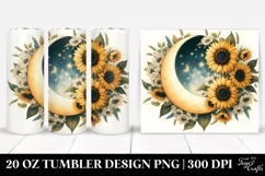 Half Moon Sunflowers Vintage | 20 oz Tumbler Product Image 1
