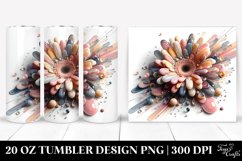 Glossy Gerbera Watercolor Clipart 20 Oz Tumbler Product Image 1