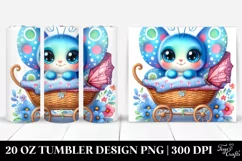 Colorful Watercolor Small Baby Butterfly on Cradle | 20 Oz Product Image 1