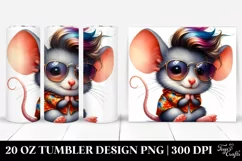Funny Mouse with Cool Haircut | 20 oz Tumbler Product Image 1