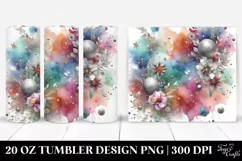 Colorful Watercolor Background With Silver Foil | 20 Oz Product Image 1