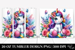 Cute Unicorn Sitting Funny | 20 oz Tumbler Product Image 1