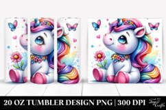 Cute Unicorn Sitting Funny | 20 oz Tumbler Product Image 1