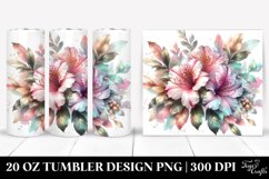 Shiny Azalea Watercolor Tumbler Product Image 1
