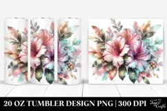 Shiny Azalea Watercolor Tumbler Product Image 1