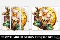 Stained Primrose with Golden Inserts | 20 Oz Tumbler Product Image 1