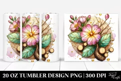 Stained Primrose with Golden Inserts | 20 Oz Tumbler Product Image 1