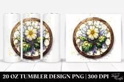 Stained Primrose with Golden Inserts | 20 Oz Tumbler Product Image 1