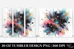Colorful Black Gliterry Background | 20 Oz Tumbler Product Image 1