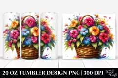 20 Oz Tumbler Sublimation | Vibrant Colorful Watercolor Product Image 1