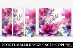Magenta Watercolor Background | 20 oz Tumbler Product Image 1