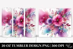 Magenta Watercolor Background | 20 oz Tumbler Product Image 1