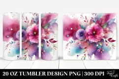 Magenta Watercolor Background | 20 oz Tumbler Product Image 1