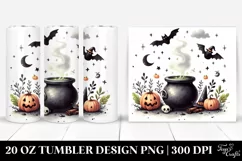 Simple Funny Halloween Cauldron Clipart 20 Oz Tumbler Product Image 1