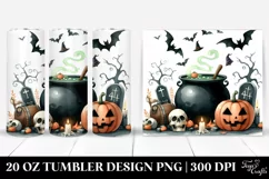 Halloween Cauldron Clipart, Transparent 20 Oz Tumbler Product Image 1