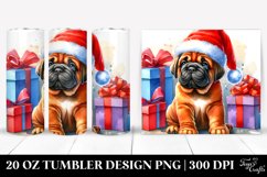Expressive Bullmastiff PNG with Christmas Accessories Product Image 1