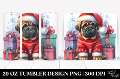 Expressive Bullmastiff PNG with Christmas Accessories Product Image 1