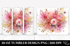 Pinkish Watercolor Splash | 20 oz Tumbler Product Image 1
